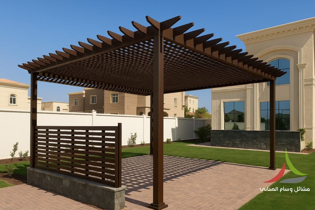 مظلات خشبية سيارات